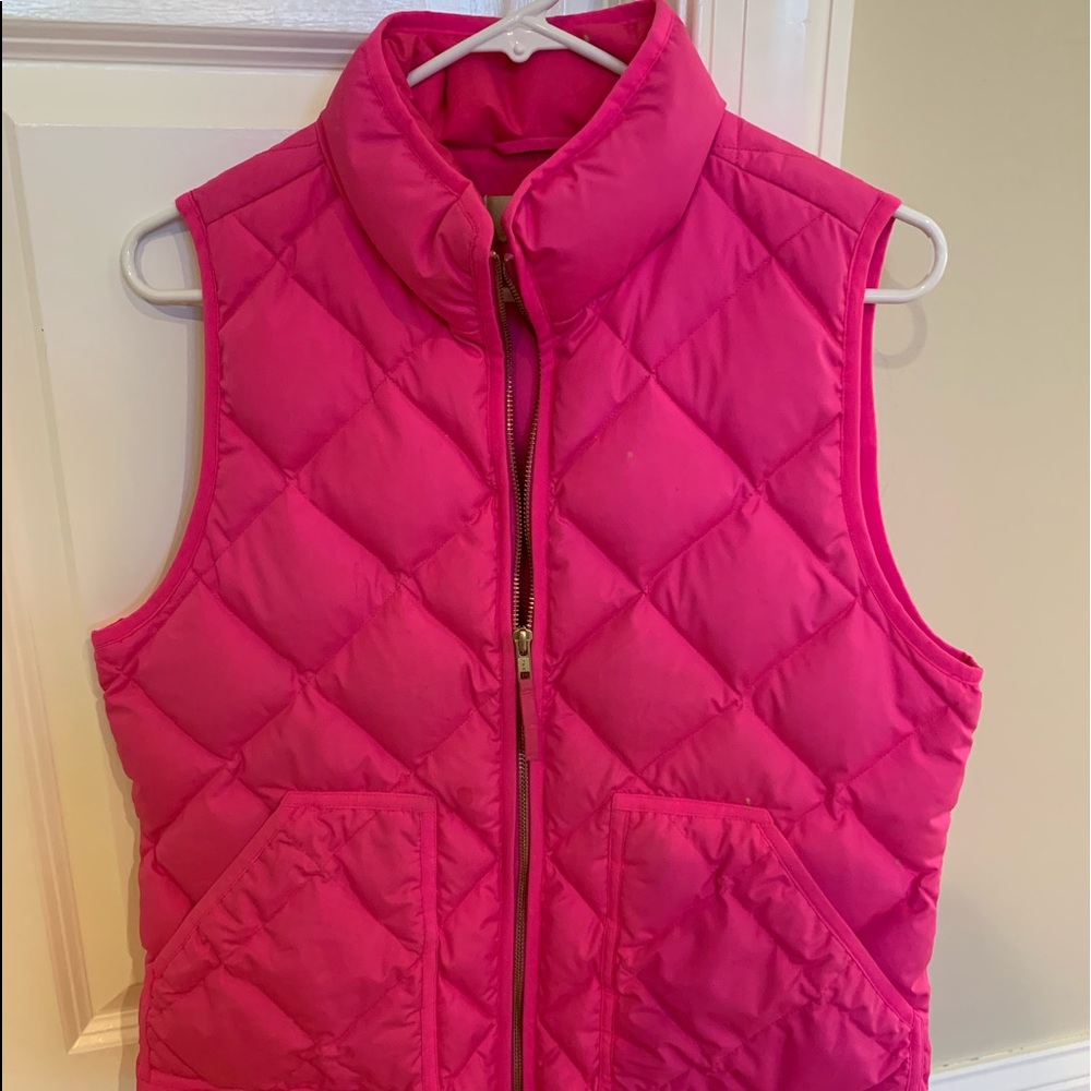 J CREW PINK VEST MEDIUM
